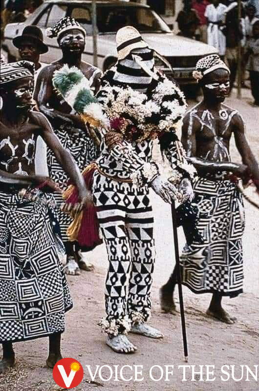 Nsibidi Inscriptions On The Wrapper Of The Ekpe Okonko Masquerade Cult | Voice Of The Sun