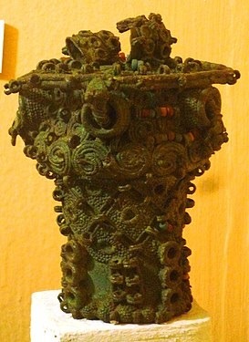 Intricate bronze ceremonial pot 9th century Igbo Ukwu Nigeria