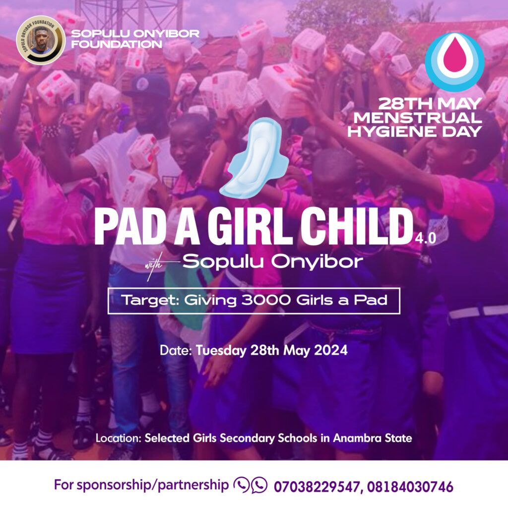 Sopulu Onyibor Foundation Pad a Girl Campaign